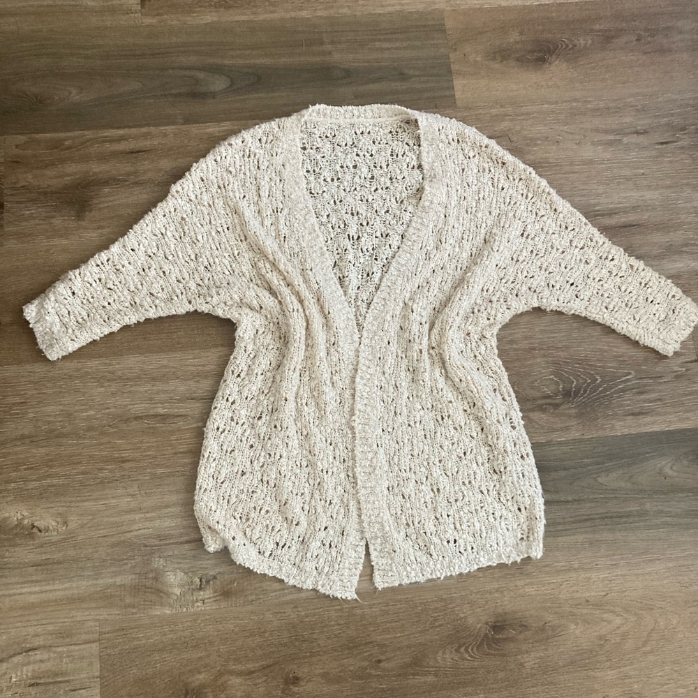 Cozy Cream Knit Sweater Cardigan